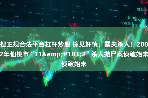 搜正规合法平台杠杆炒股 撞见奸情，暴夫杀人！2002年仙桃市“11&#183;2”杀人抛尸案侦破始末
