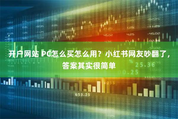 开户网站 PC怎么买怎么用？小红书网友吵翻了，答案其实很简单