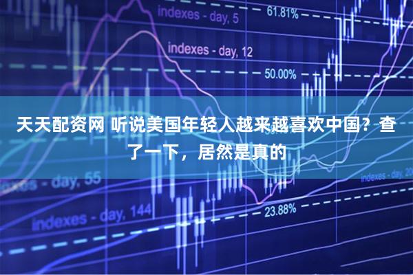 天天配资网 听说美国年轻人越来越喜欢中国？查了一下，居然是真的